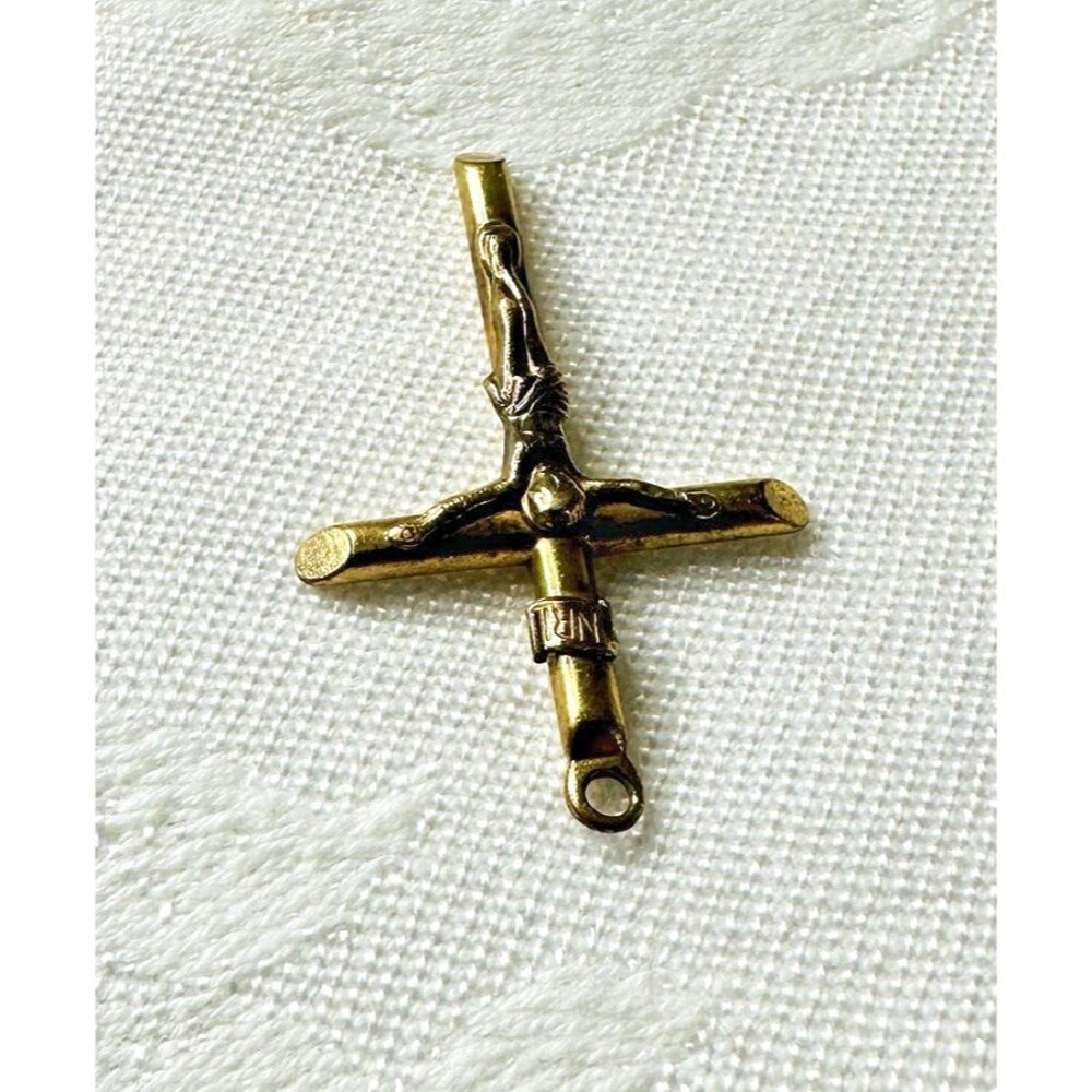 Vintage 1/20 14K Gold Fill Crucifix Cross Pendant Jesus Religious Catholic 1.5” - Picture 6 of 9